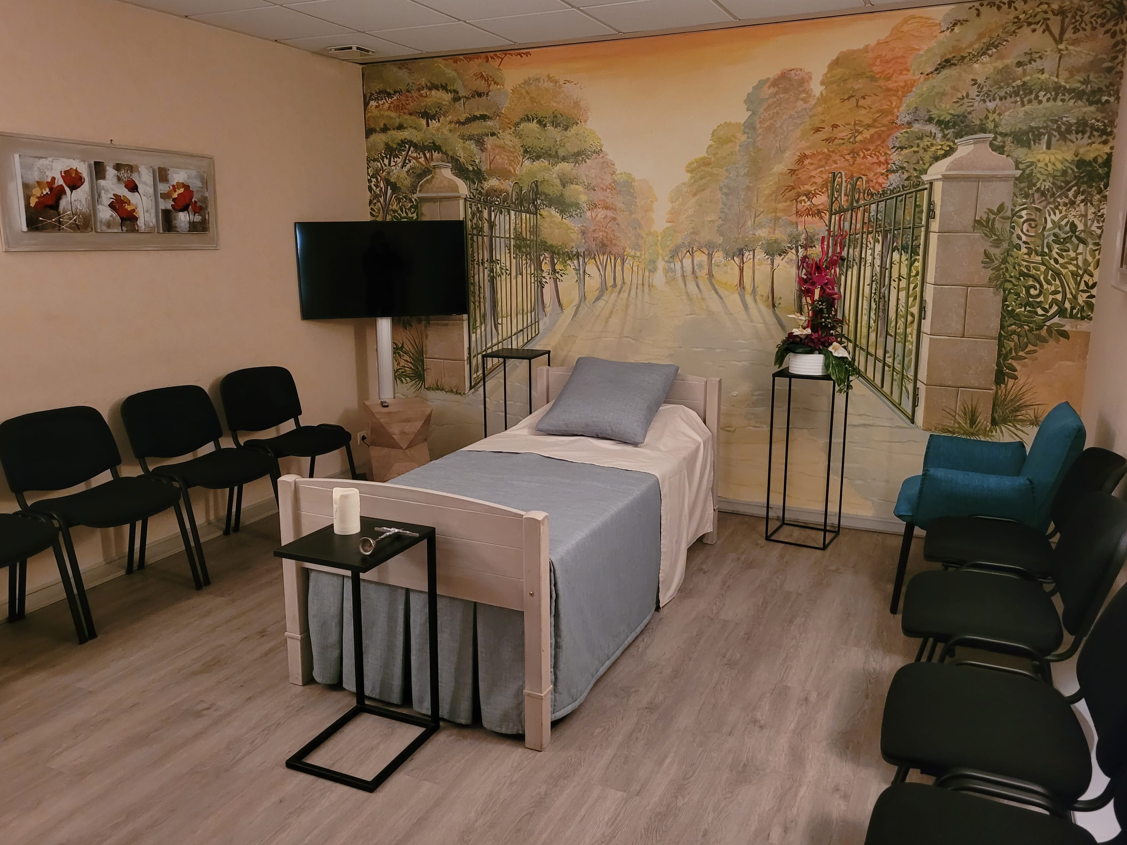 Vue du funérarium de Rocheservièr